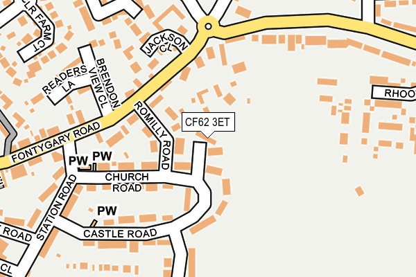 CF62 3ET map - OS OpenMap – Local (Ordnance Survey)