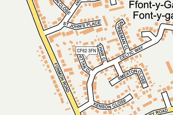 CF62 3FN map - OS OpenMap – Local (Ordnance Survey)