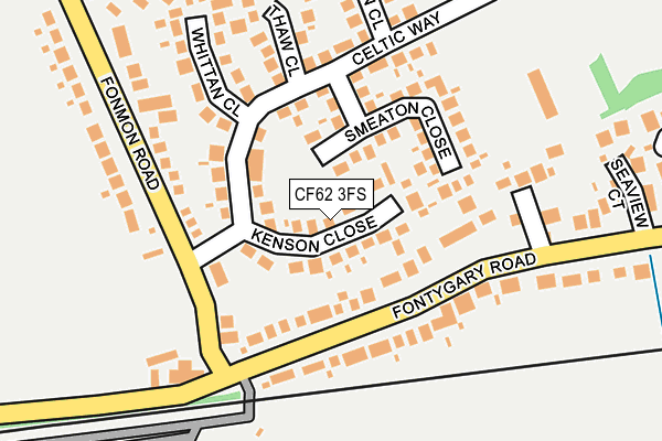 CF62 3FS map - OS OpenMap – Local (Ordnance Survey)