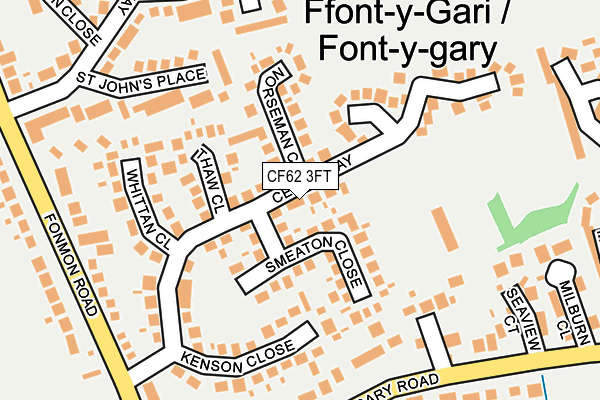 CF62 3FT map - OS OpenMap – Local (Ordnance Survey)