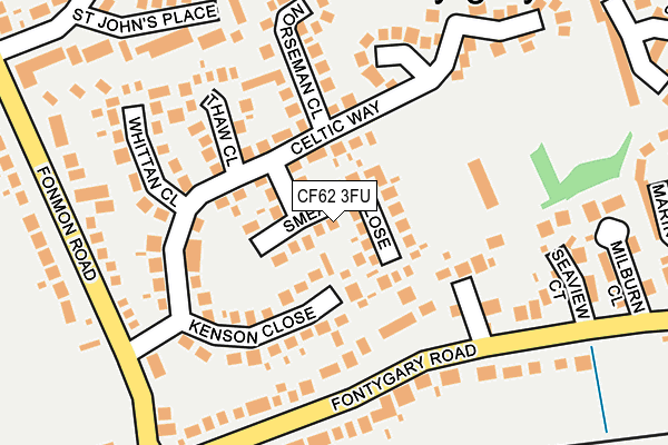 CF62 3FU map - OS OpenMap – Local (Ordnance Survey)