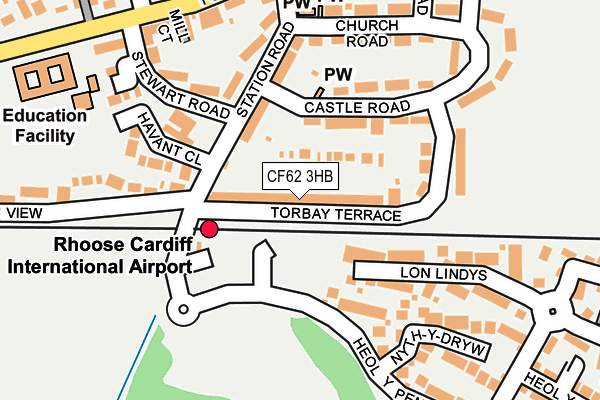 CF62 3HB map - OS OpenMap – Local (Ordnance Survey)