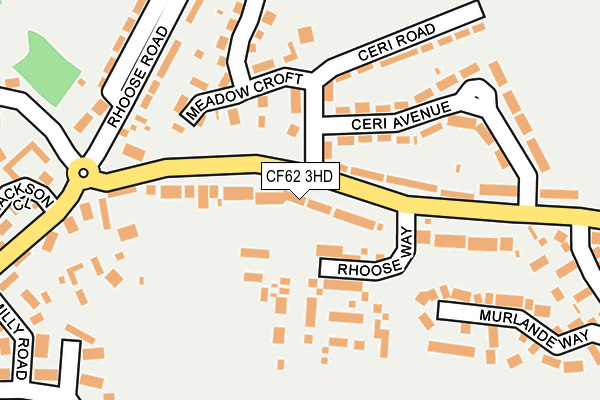 CF62 3HD map - OS OpenMap – Local (Ordnance Survey)