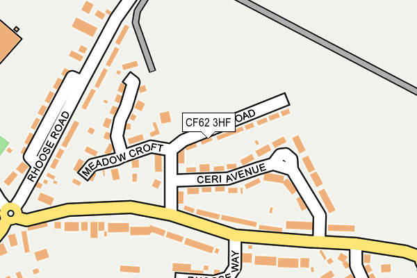 CF62 3HF map - OS OpenMap – Local (Ordnance Survey)