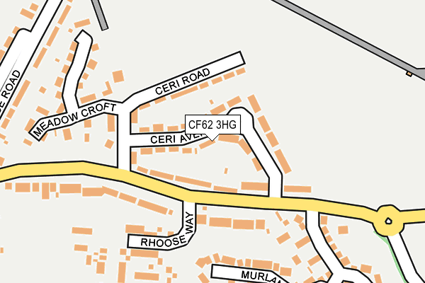 CF62 3HG map - OS OpenMap – Local (Ordnance Survey)