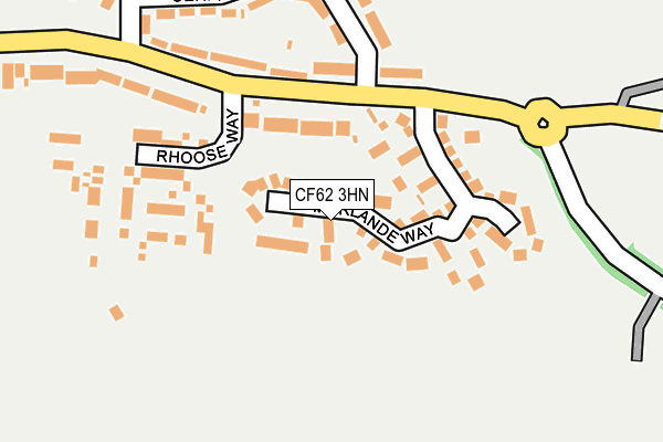 CF62 3HN map - OS OpenMap – Local (Ordnance Survey)