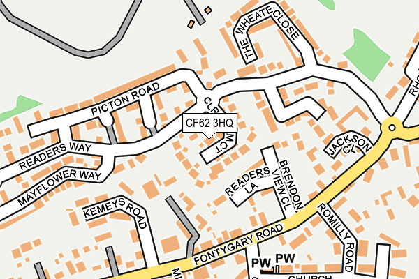 CF62 3HQ map - OS OpenMap – Local (Ordnance Survey)