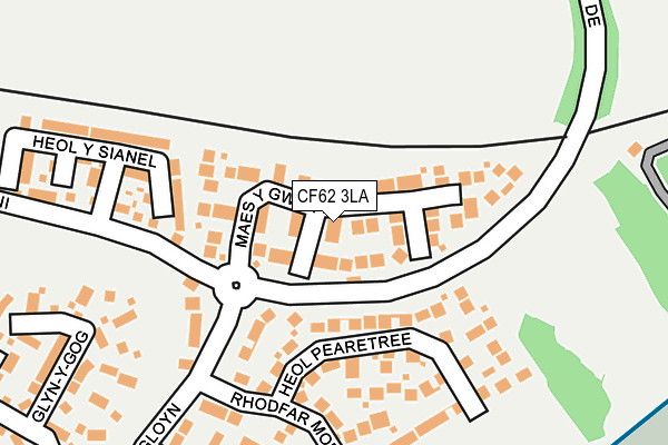 CF62 3LA map - OS OpenMap – Local (Ordnance Survey)