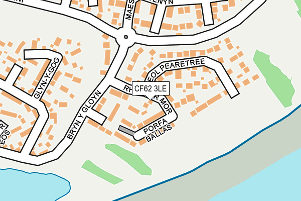 CF62 3LE map - OS OpenMap – Local (Ordnance Survey)