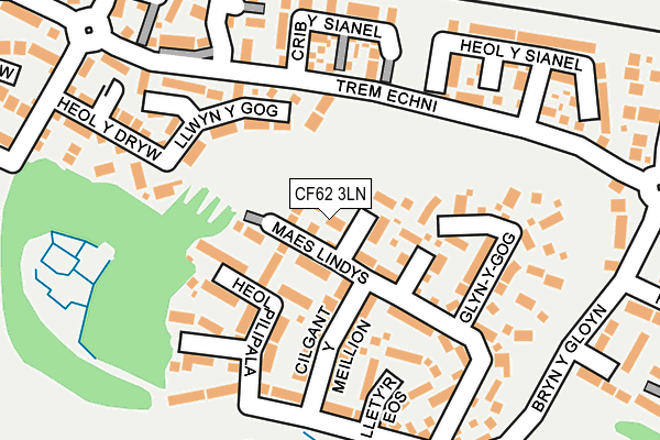 CF62 3LN map - OS OpenMap – Local (Ordnance Survey)