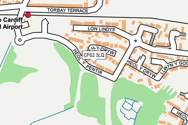 CF62 3LQ map - OS OpenMap – Local (Ordnance Survey)