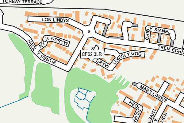 CF62 3LR map - OS OpenMap – Local (Ordnance Survey)