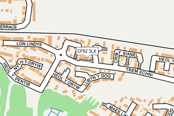 CF62 3LX map - OS OpenMap – Local (Ordnance Survey)