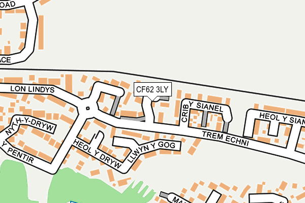 CF62 3LY map - OS OpenMap – Local (Ordnance Survey)