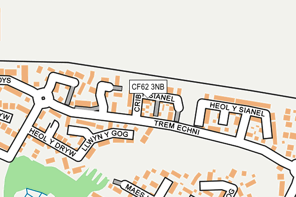 CF62 3NB map - OS OpenMap – Local (Ordnance Survey)