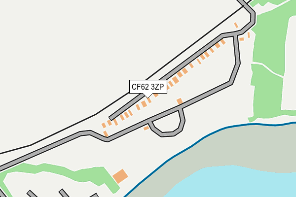 CF62 3ZP map - OS OpenMap – Local (Ordnance Survey)