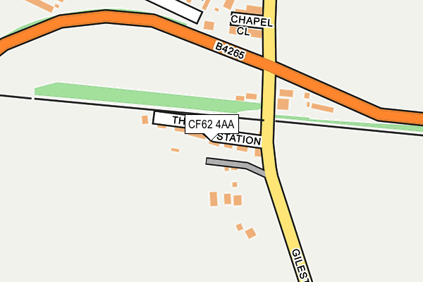 CF62 4AA map - OS OpenMap – Local (Ordnance Survey)