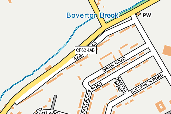 CF62 4AB map - OS OpenMap – Local (Ordnance Survey)