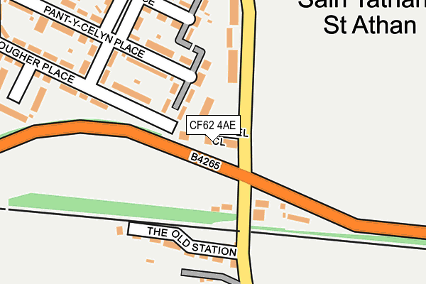 CF62 4AE map - OS OpenMap – Local (Ordnance Survey)