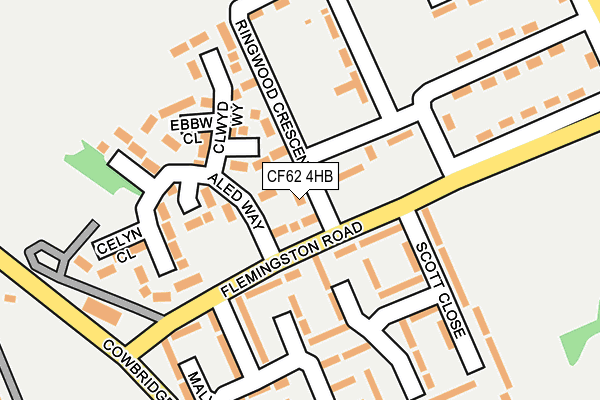 CF62 4HB map - OS OpenMap – Local (Ordnance Survey)