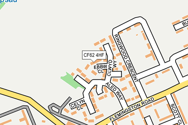 CF62 4HF map - OS OpenMap – Local (Ordnance Survey)