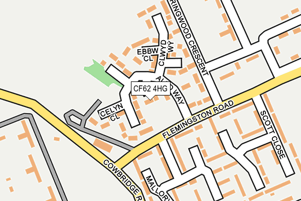 CF62 4HG map - OS OpenMap – Local (Ordnance Survey)