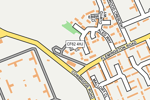 CF62 4HJ map - OS OpenMap – Local (Ordnance Survey)