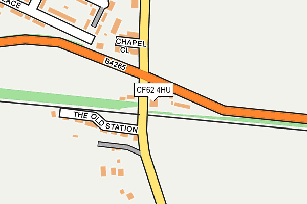 CF62 4HU map - OS OpenMap – Local (Ordnance Survey)