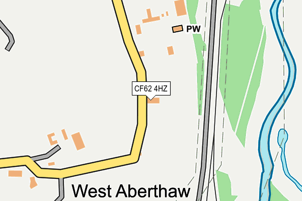 CF62 4HZ map - OS OpenMap – Local (Ordnance Survey)