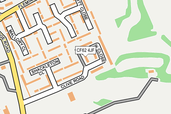 CF62 4JF map - OS OpenMap – Local (Ordnance Survey)