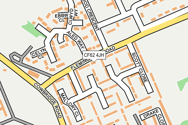 CF62 4JH map - OS OpenMap – Local (Ordnance Survey)