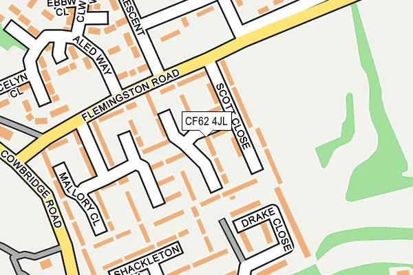 CF62 4JL map - OS OpenMap – Local (Ordnance Survey)