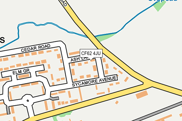 CF62 4JU map - OS OpenMap – Local (Ordnance Survey)