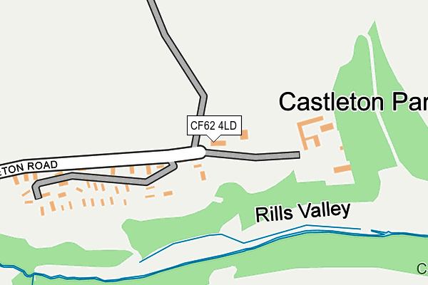 CF62 4LD map - OS OpenMap – Local (Ordnance Survey)