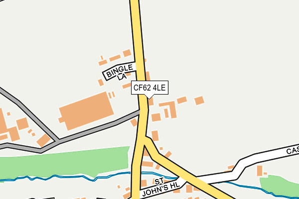 CF62 4LE map - OS OpenMap – Local (Ordnance Survey)