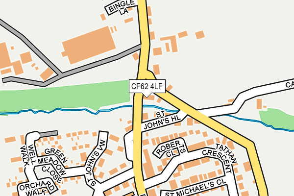 CF62 4LF map - OS OpenMap – Local (Ordnance Survey)