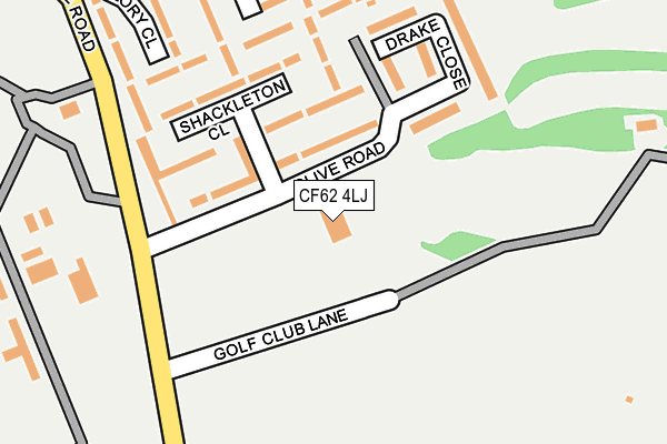 CF62 4LJ map - OS OpenMap – Local (Ordnance Survey)