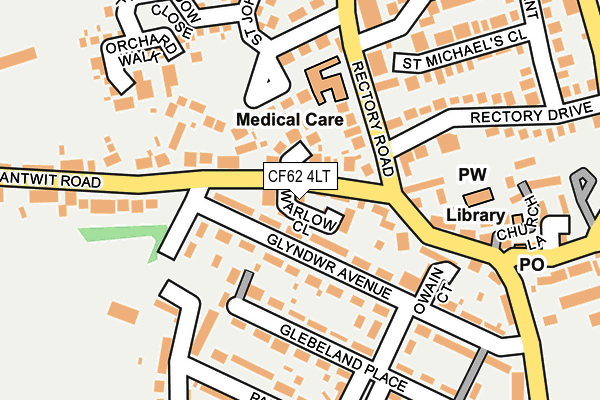 CF62 4LT map - OS OpenMap – Local (Ordnance Survey)