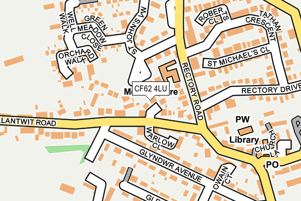 CF62 4LU map - OS OpenMap – Local (Ordnance Survey)