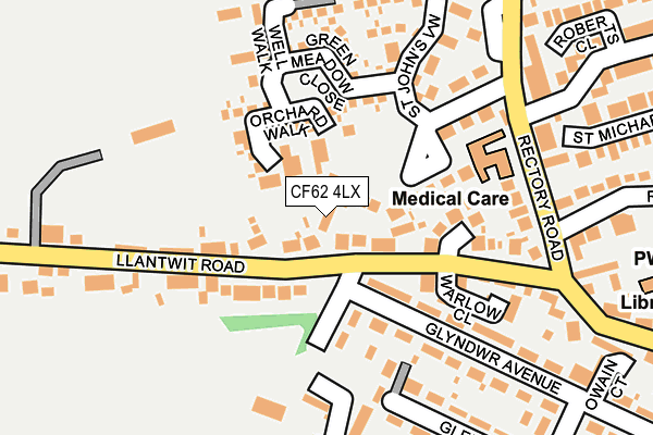 CF62 4LX map - OS OpenMap – Local (Ordnance Survey)