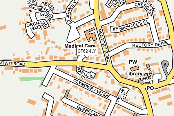 CF62 4LY map - OS OpenMap – Local (Ordnance Survey)