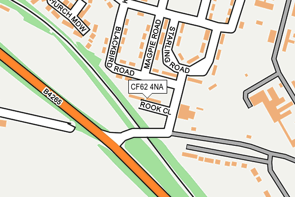 CF62 4NA map - OS OpenMap – Local (Ordnance Survey)