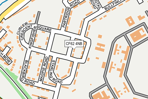 CF62 4NB map - OS OpenMap – Local (Ordnance Survey)