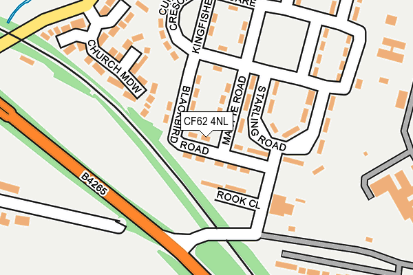 CF62 4NL map - OS OpenMap – Local (Ordnance Survey)