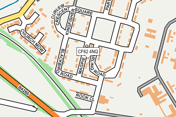 CF62 4NQ map - OS OpenMap – Local (Ordnance Survey)