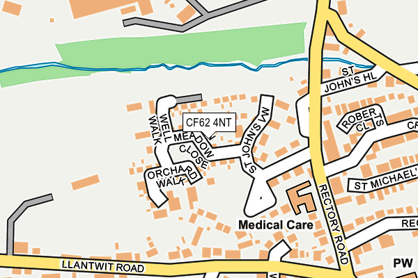 CF62 4NT map - OS OpenMap – Local (Ordnance Survey)