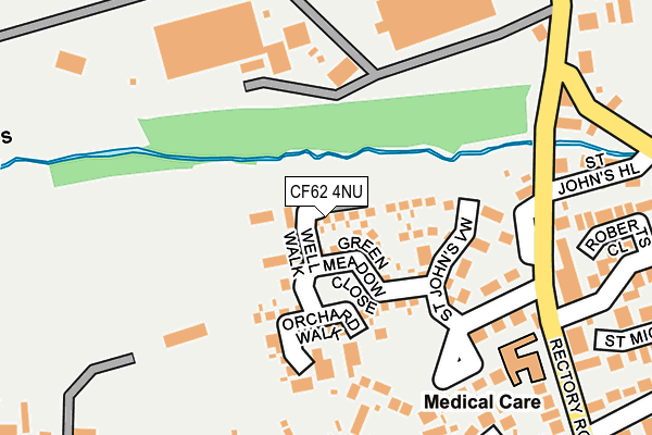 CF62 4NU map - OS OpenMap – Local (Ordnance Survey)