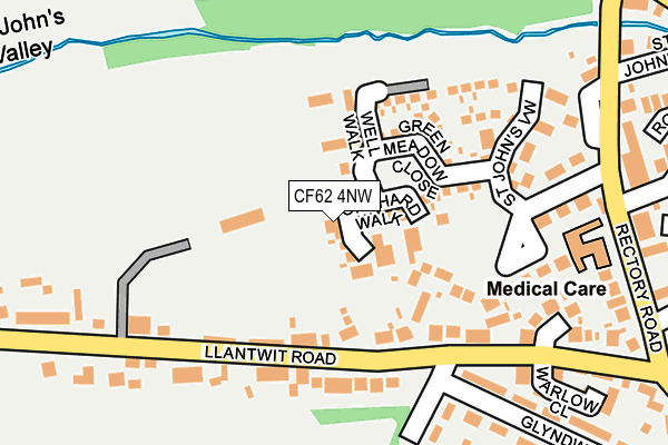 CF62 4NW map - OS OpenMap – Local (Ordnance Survey)