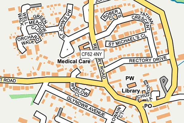 CF62 4NY map - OS OpenMap – Local (Ordnance Survey)