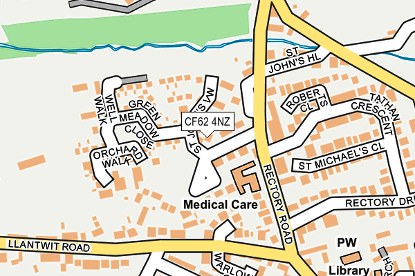 CF62 4NZ map - OS OpenMap – Local (Ordnance Survey)